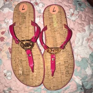 Michael Kors jelly fuschia got pink sandals